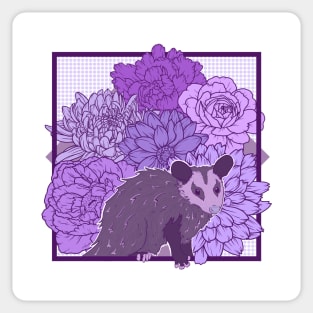 Floral Possum Sticker